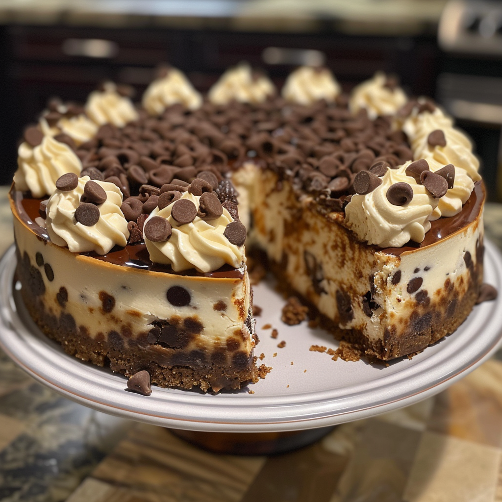 Chocolate Chip Cookie Dough Cheesecake