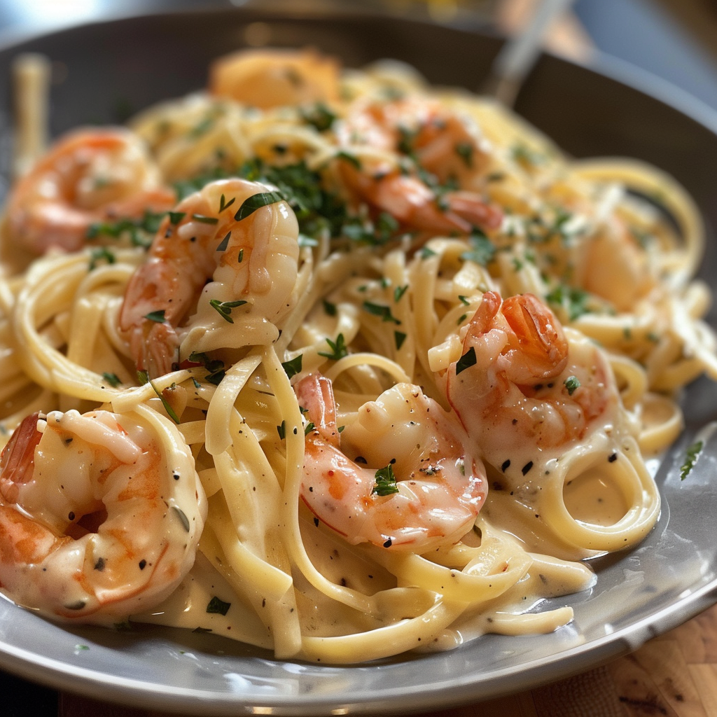 Linguine in Shrimp Cream