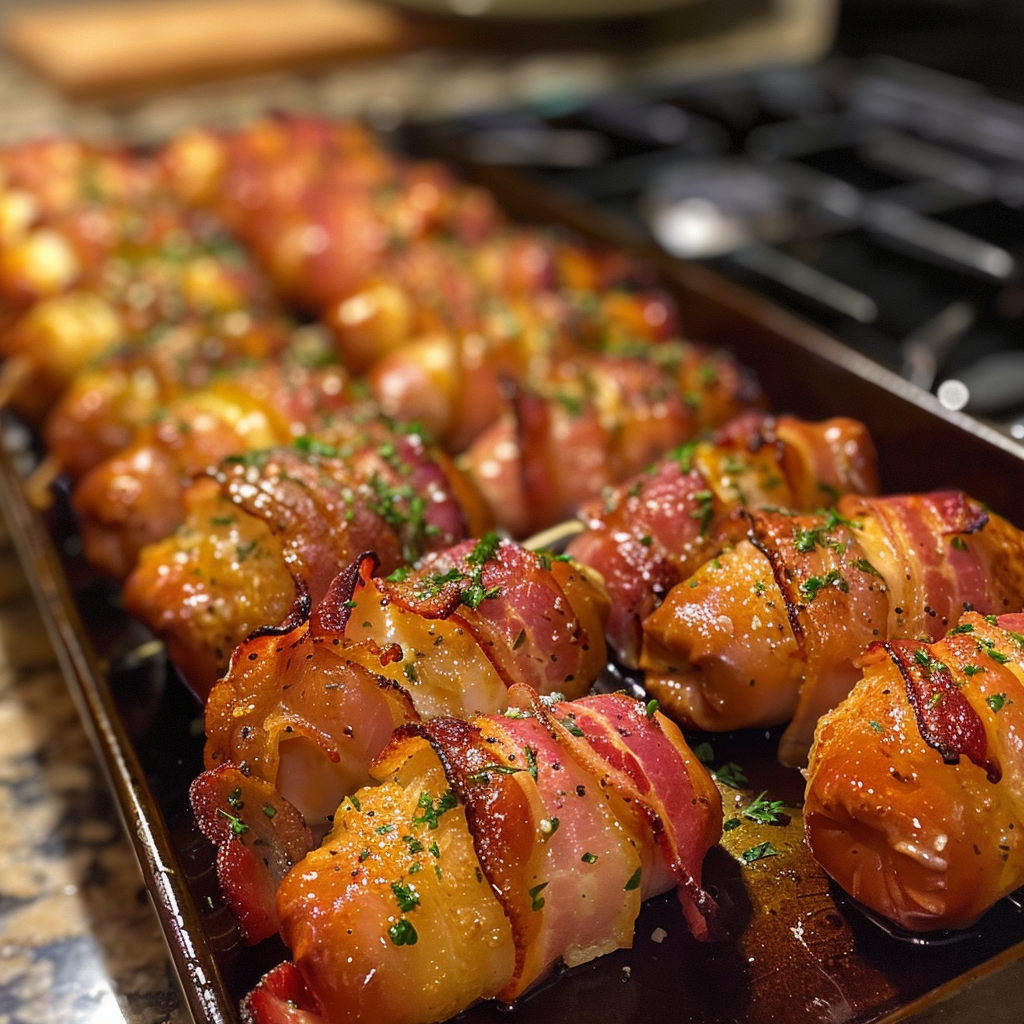 Garlic Butter Bacon Rollups Recipe – Easy, Cheesy & Savory 2 Garlic Butter Bacon Rollups