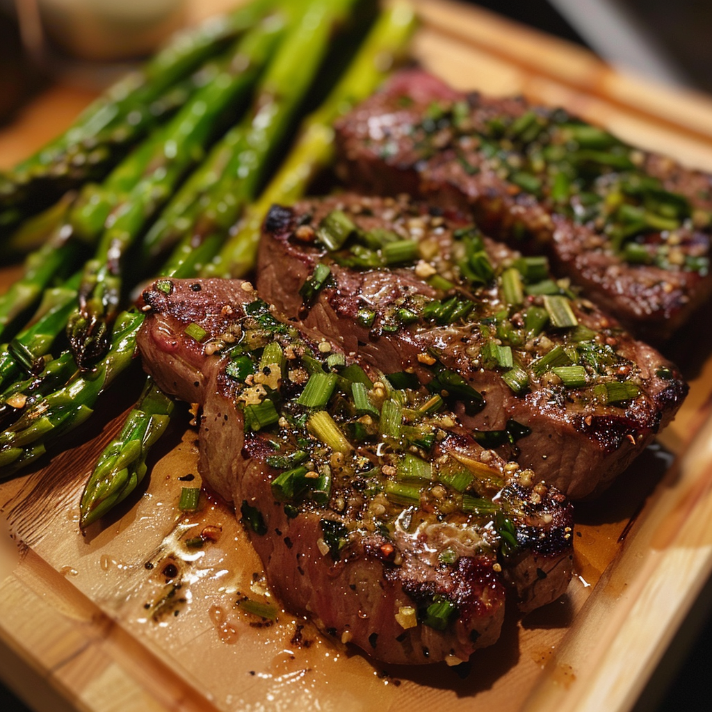 Garlic Butter Steak with Asparagus – The Ultimate Flavor Combo for Busy Weeknights 2 Garlic Butter Steak with Asparagus