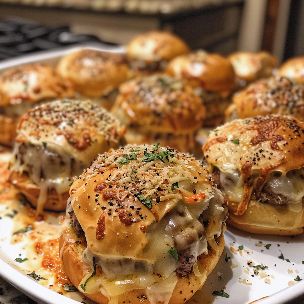 Garlic Parmesan Cheeseburger Bombs – Easy & Cheesy Snack Idea 2 Garlic Parmesan Cheeseburger Bombs