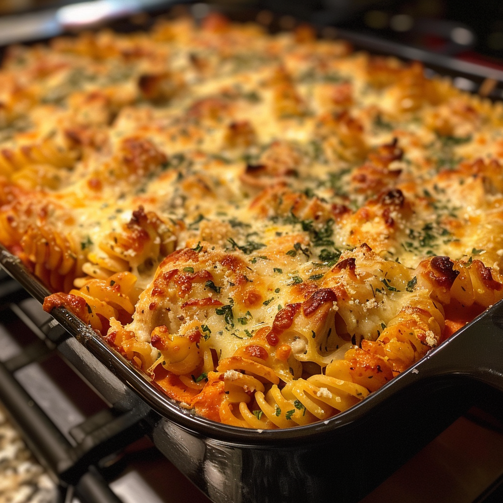 Garlic Parmesan Chicken Pasta Bake 2 Garlic Parmesan Chicken Pasta Bake