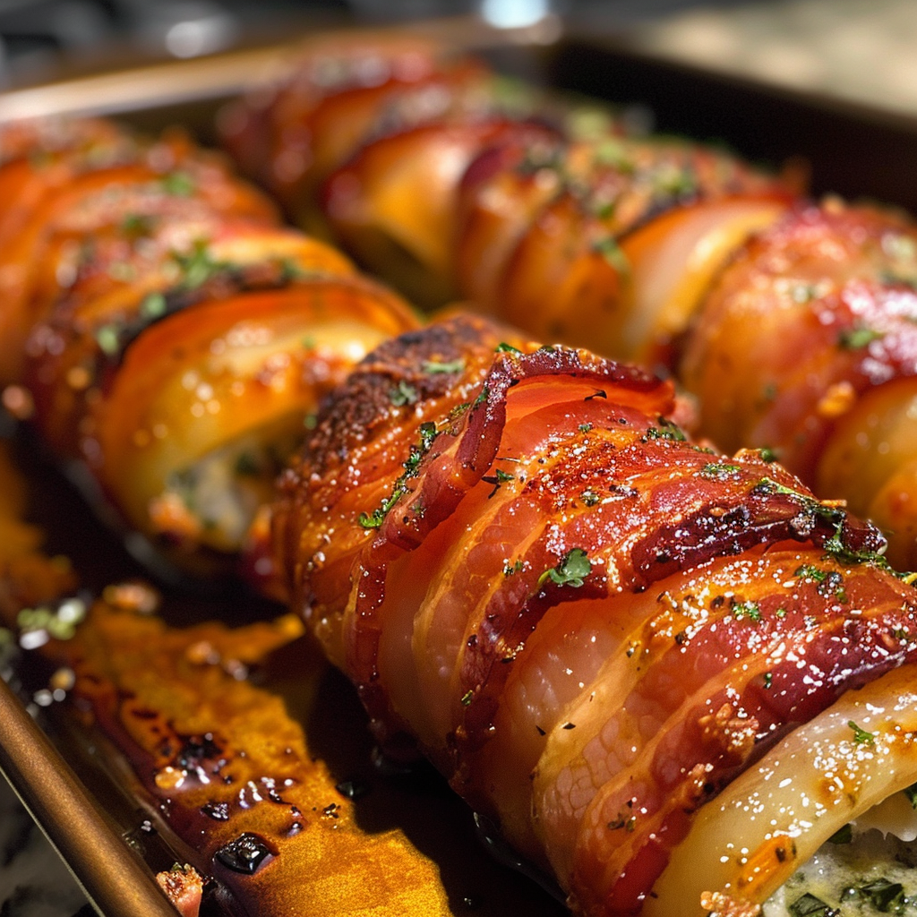 Garlic Butter Bacon Rollups Recipe – Easy, Cheesy & Savory 3 Garlic Butter Bacon Rollups