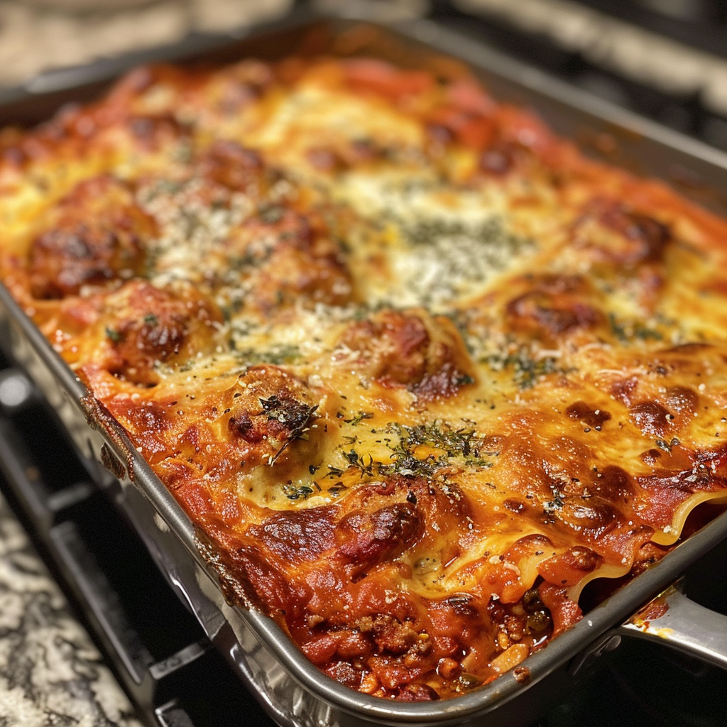 Lasagna with Meatballs: The Ultimate Comfort Food Classic 2 Lasagna with Meatballs