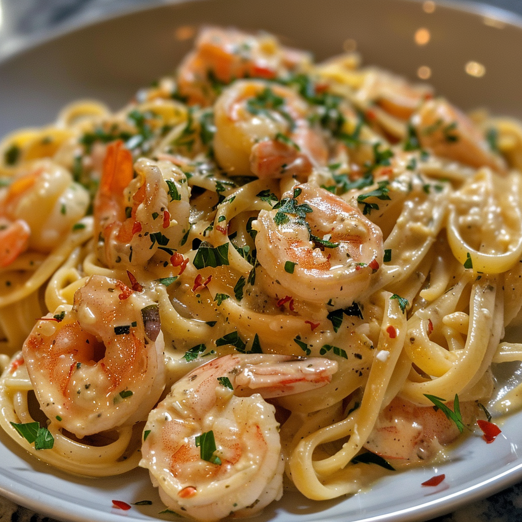 Linguine in Shrimp Cream