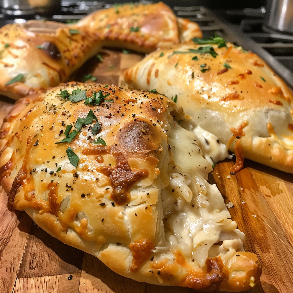 Chicken Alfredo Air Fryer Calzones Recipe – The Ultimate Comfort Food Twist 2 Chicken Alfredo Air Fryer Calzones Recipe