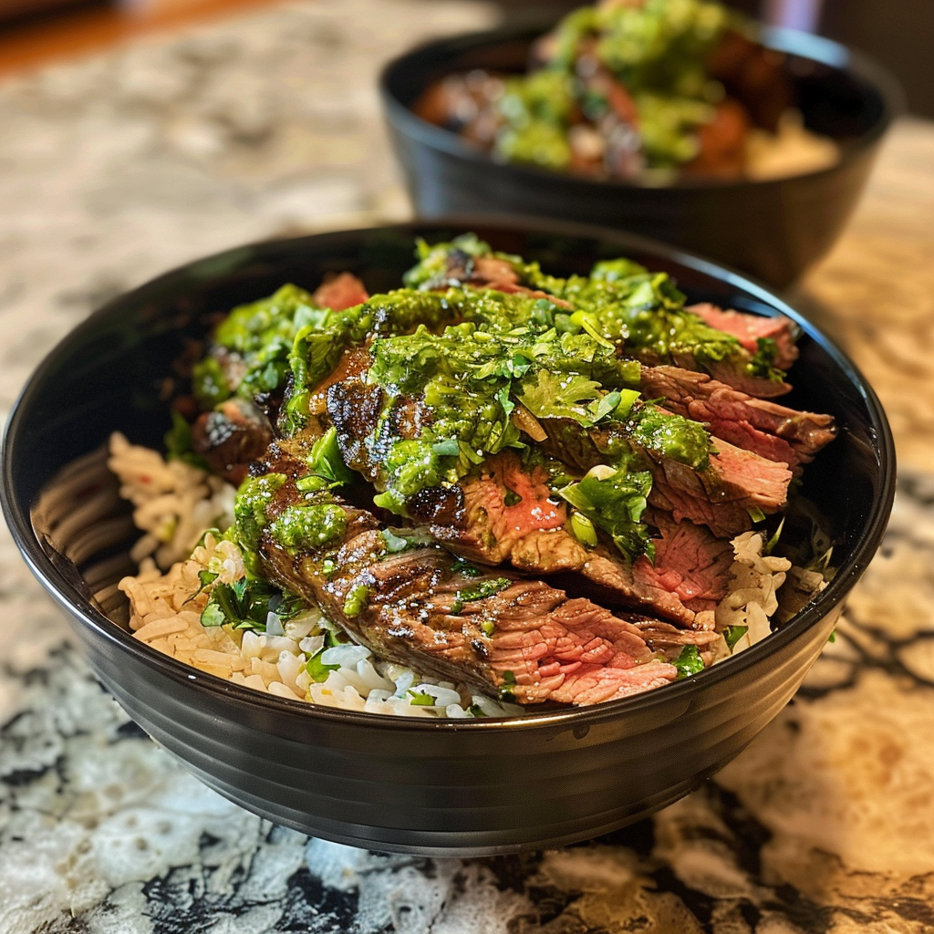 Cilantro Lime Steak and Rice Bowls