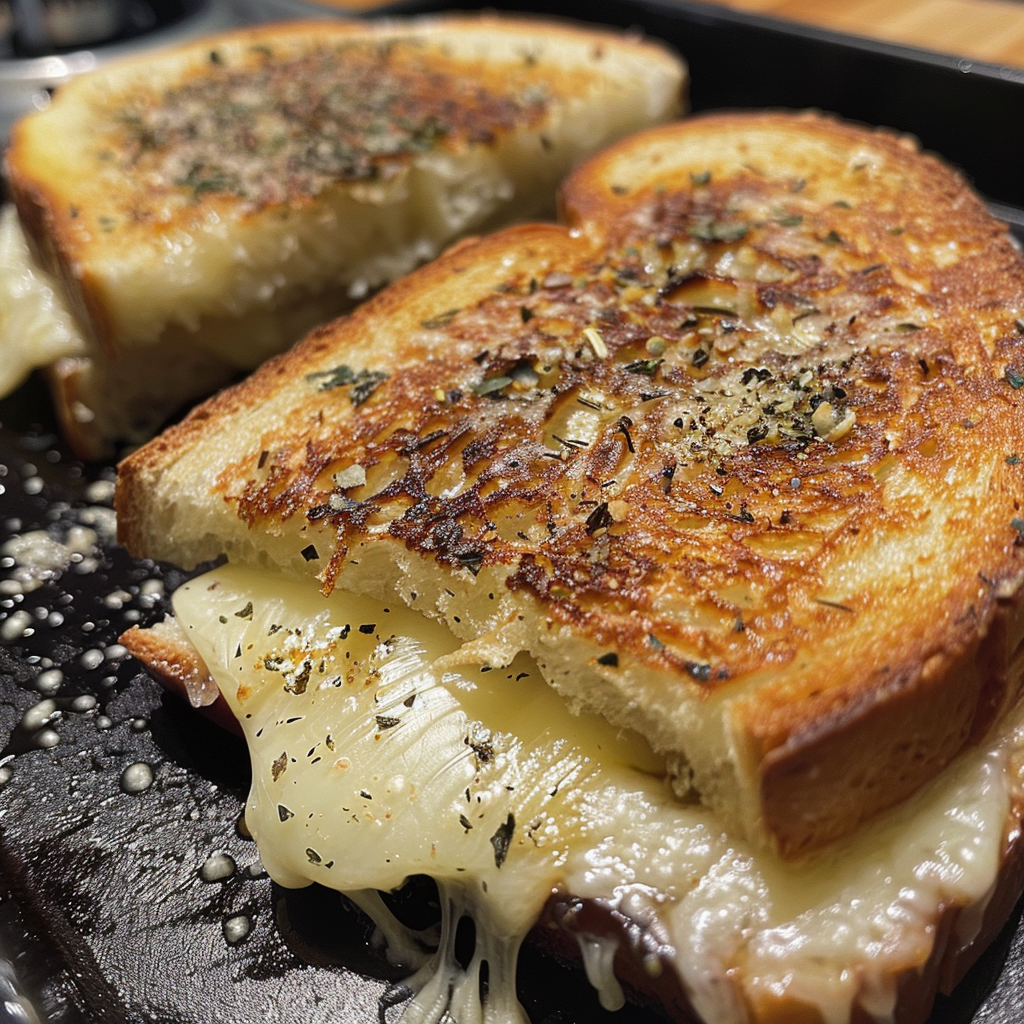 Garlic Bread Grilled Cheese: The Ultimate Comfort Food 2 Garlic Bread Grilled Cheese