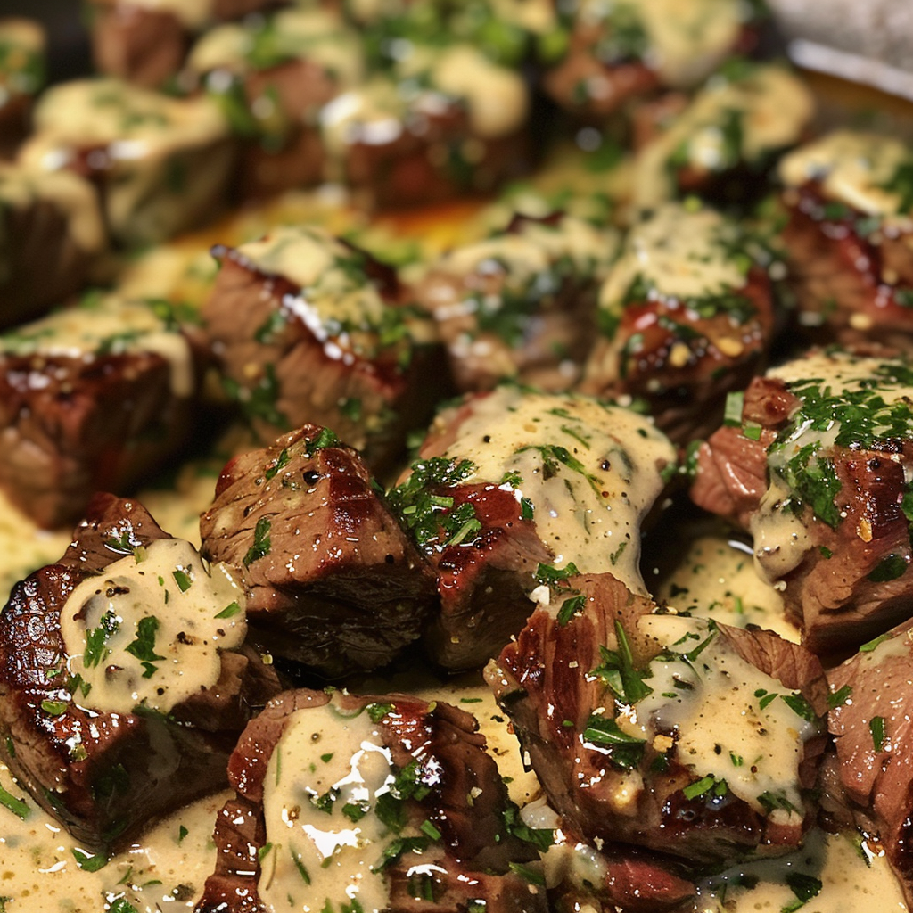 Garlic Butter Steak Bites with Parmesan Cream Sauce: The Ultimate Comfort Food 3 YYY
