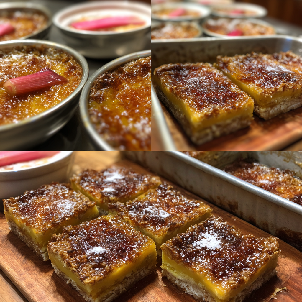 Rhubarb Crème Brûlée Bars – A Sophisticated Dessert with a Fruity Twist 5 Rhubarb Creme Brulee Bars