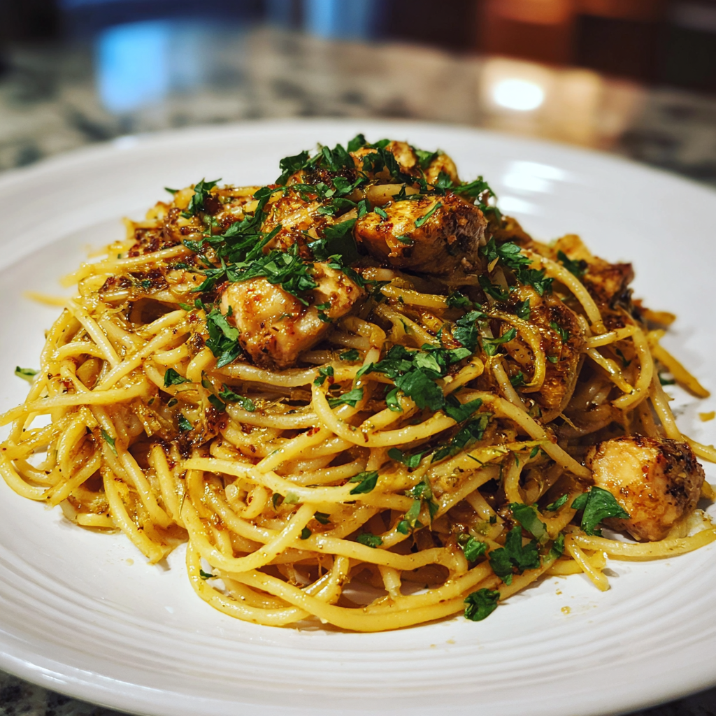 Spicy Southern Chicken Spaghetti