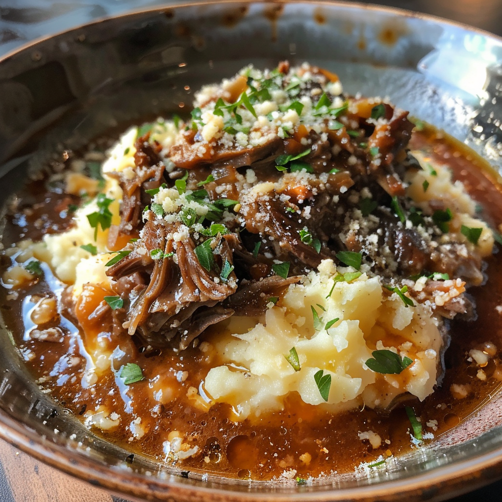 Tender Short Rib Ragu Over Silky Parmesan Mashed Potatoes2
