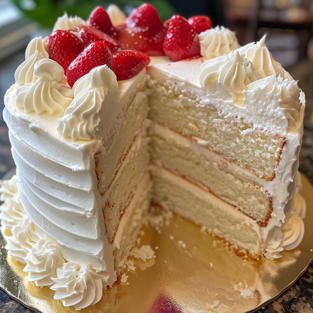 White Velvet Cake with Whipped Vanilla Buttercream