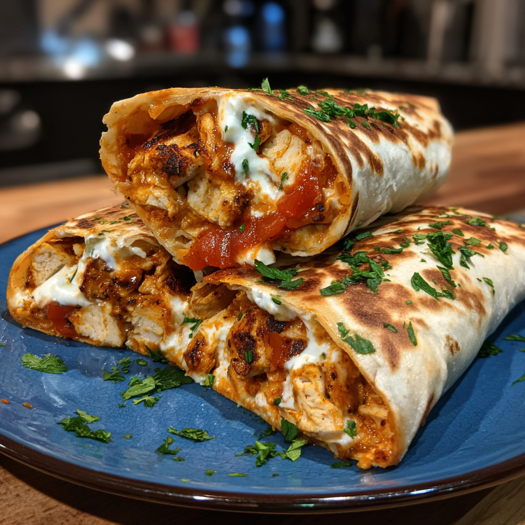 Air Fryer Chicken Mozzarella Wraps 1
