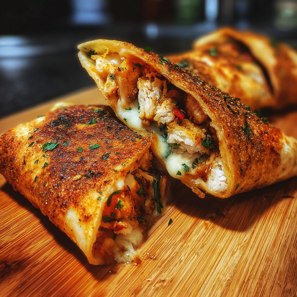 Air Fryer Chicken Mozzarella Wraps 2