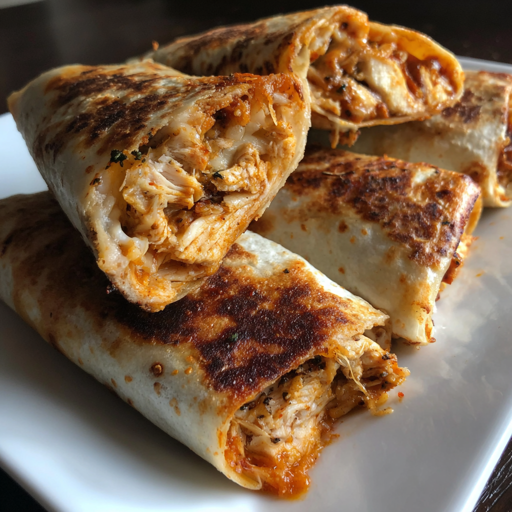Air Fryer Chicken Mozzarella Wraps 4