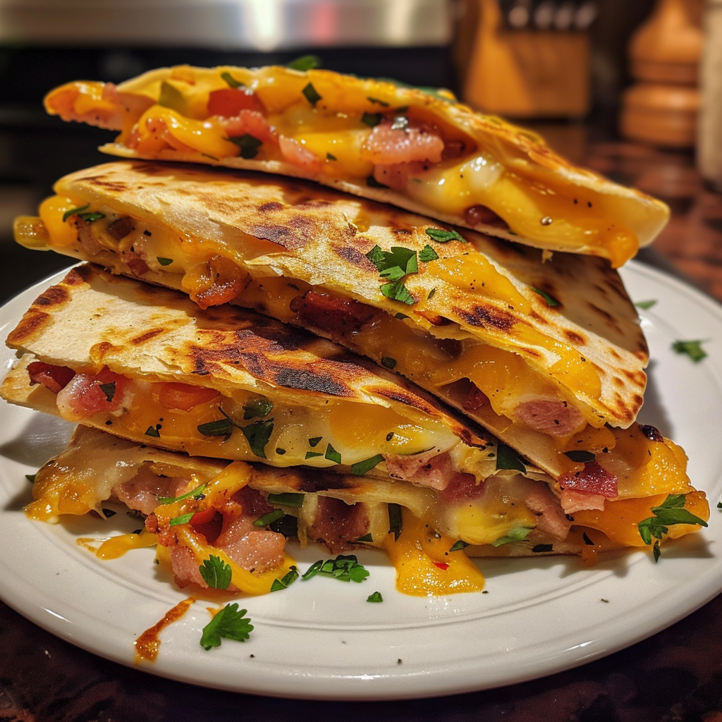 Cheesy Bacon Ranch Quesadilla – Crispy, Gooey & Bursting with Flavor 5 Cheesy Bacon Ranch Quesadilla 3