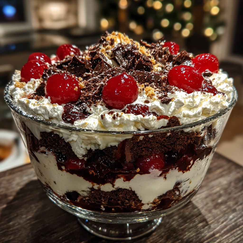 Christmas Black Forest Trifle A Layered Dessert 4