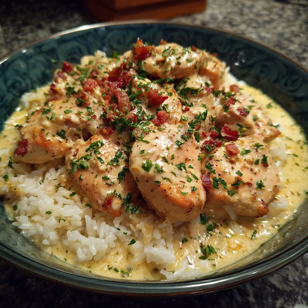 Creamy Creamy Smothered Chicken and Rice 1