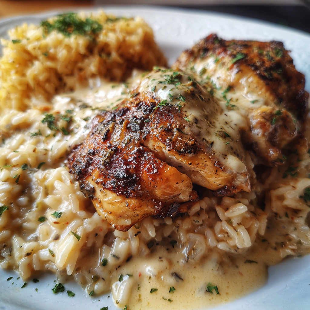 Creamy Creamy Smothered Chicken and Rice 4