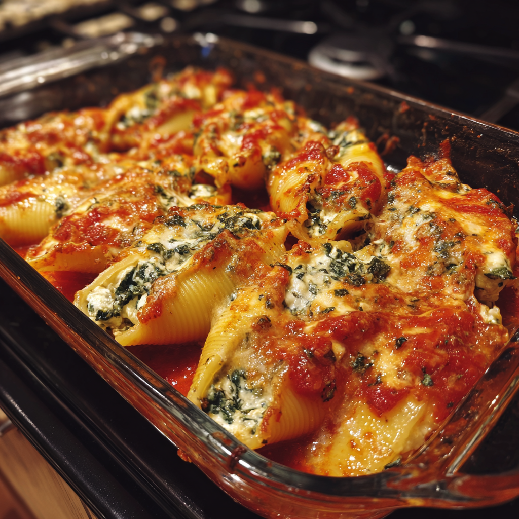 Easy Spinach and Ricotta Stuffed Shells 1