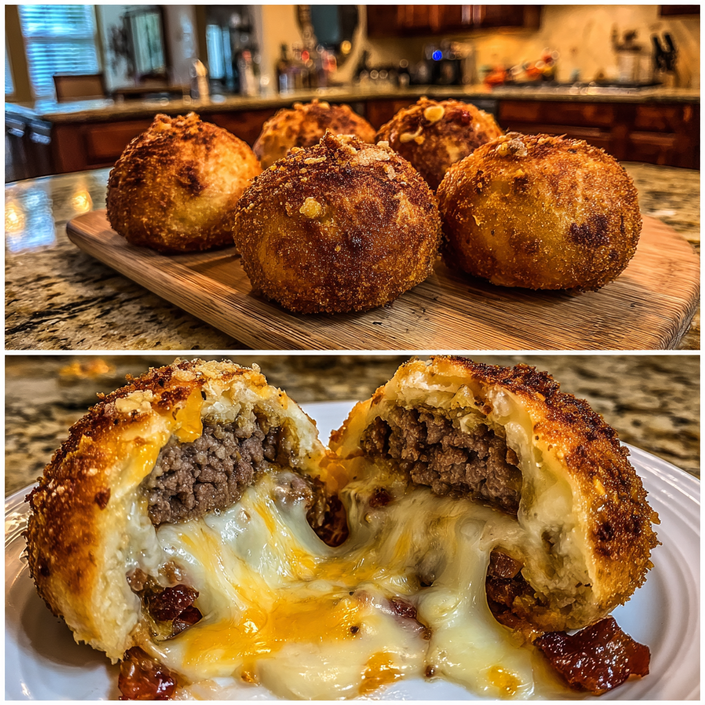 Garlic Parmesan Cheeseburger Bombs 1