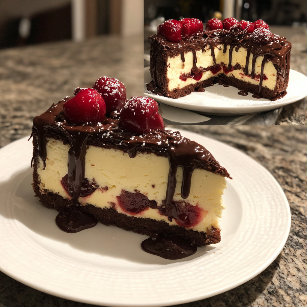 Black Forest Cheesecake Recipe | Rich, Chocolatey Dessert with Cherries 5 Indulge in Irresistible Black Forest Cheesecake 2