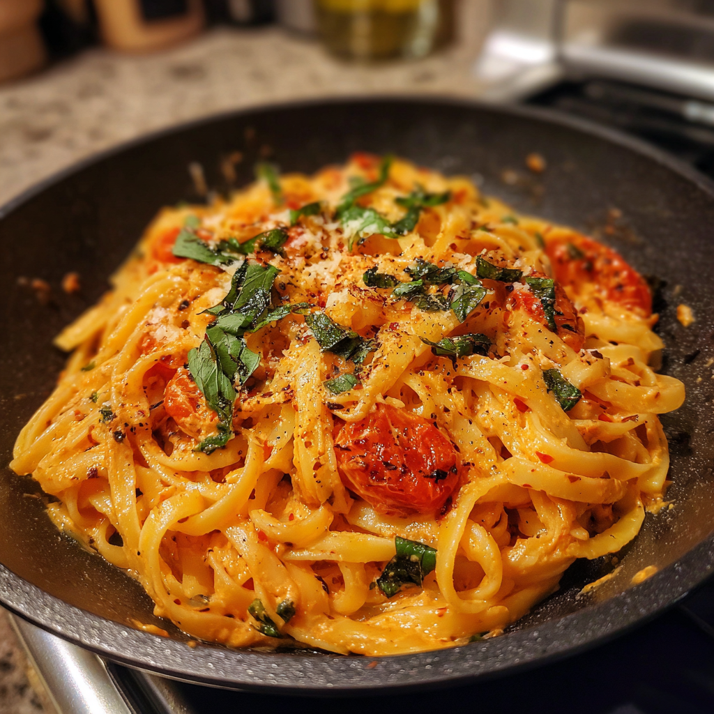 Tomato and Garlic Ricotta Pasta 4