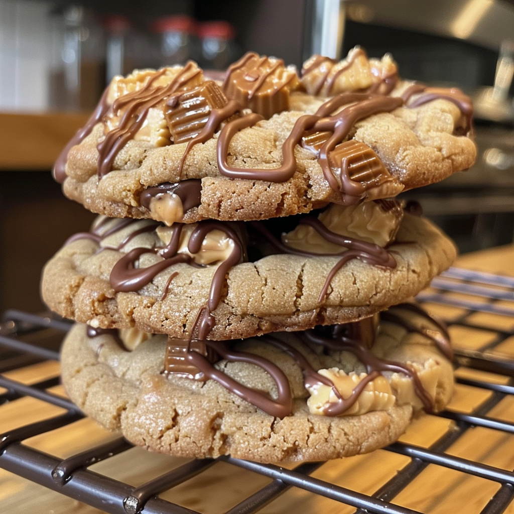 Triple Reeses Peanut Butter Cookies 3