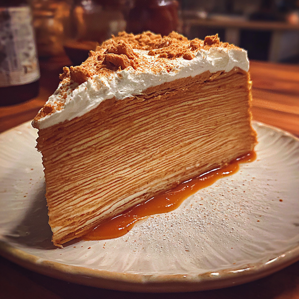 Vanilla Speculoos Crepe Cake 4