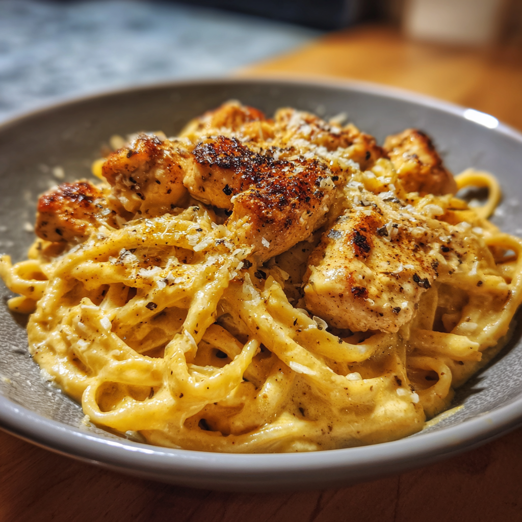 Cajun Chicken Alfredo Pasta 1