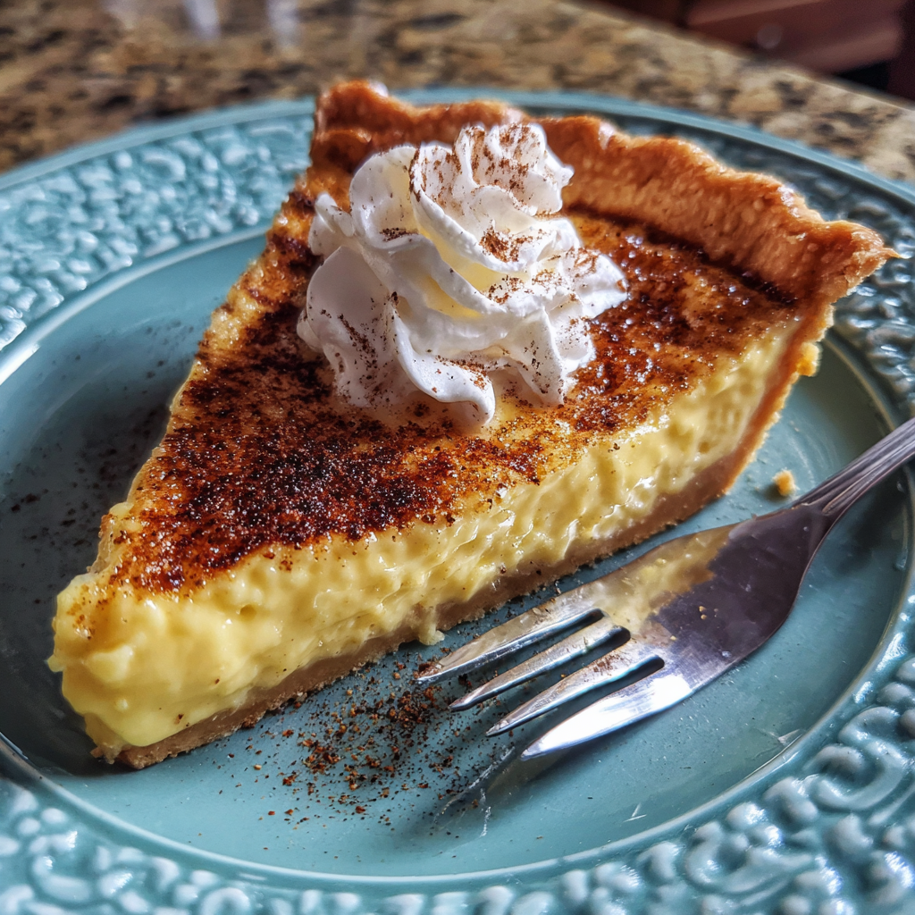 Christmas Eve Cinnamon Vanilla Creamy Custard Pie 2