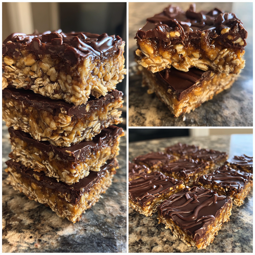 No Bake Chocolate Oat Bars 4