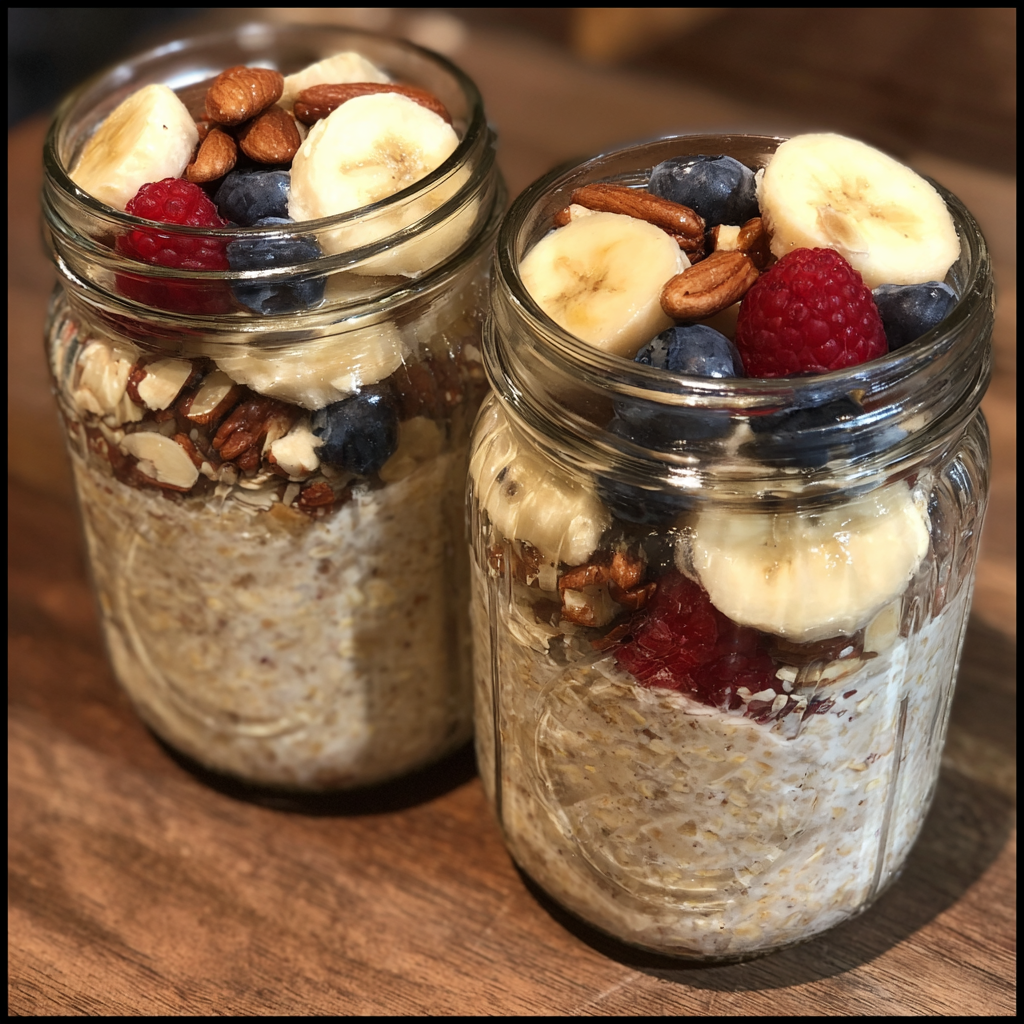 Overnight Oats Jar Breakfast Prep 4
