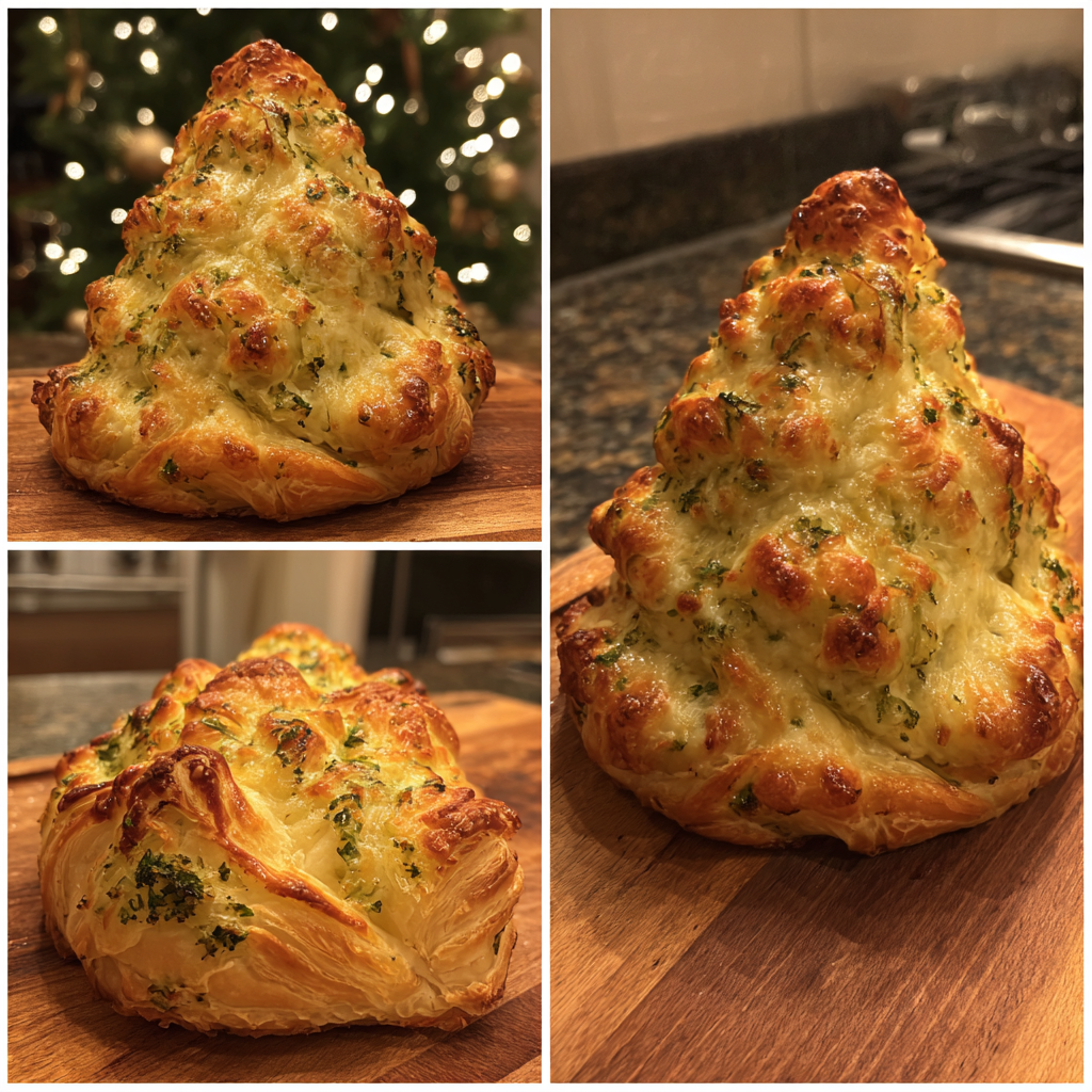 Basil Pesto Cheesy Puff Pastry Christmas Tree 4