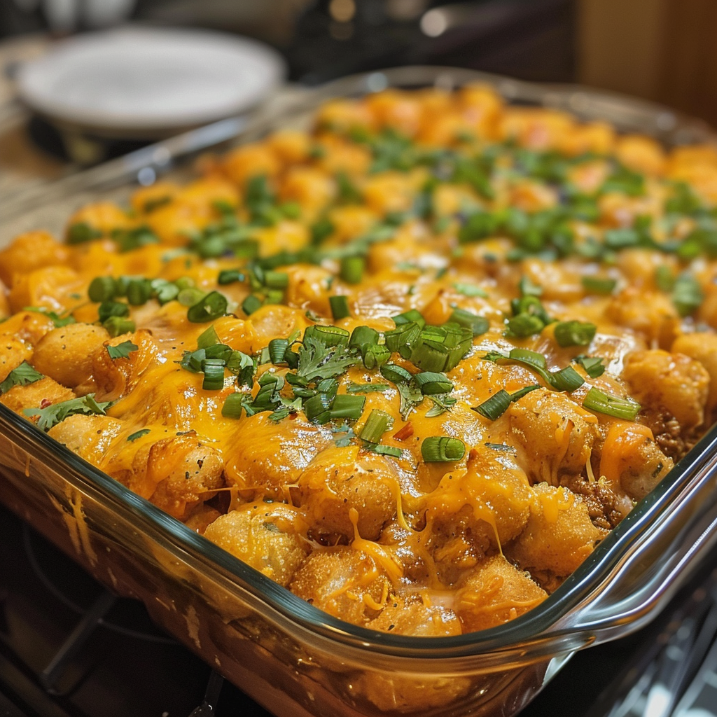 Chili Cheese Tater Tot Casserole 4