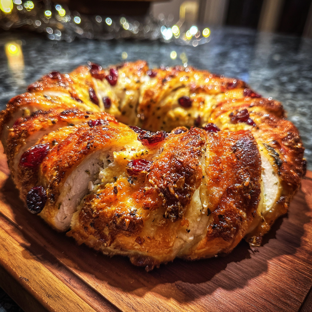 GSavory turkey and cranberry crescent ring 2