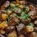 Slow Cooker Garlic Butter Beef Bites with Potatoes 2