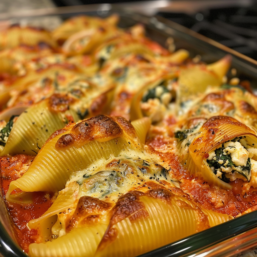 Spinach Ricotta Stuffed Shells 4