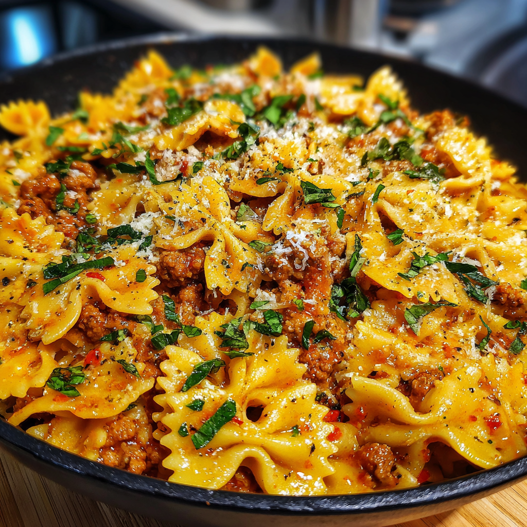Italian Sausage with Bow Tie Pasta 4