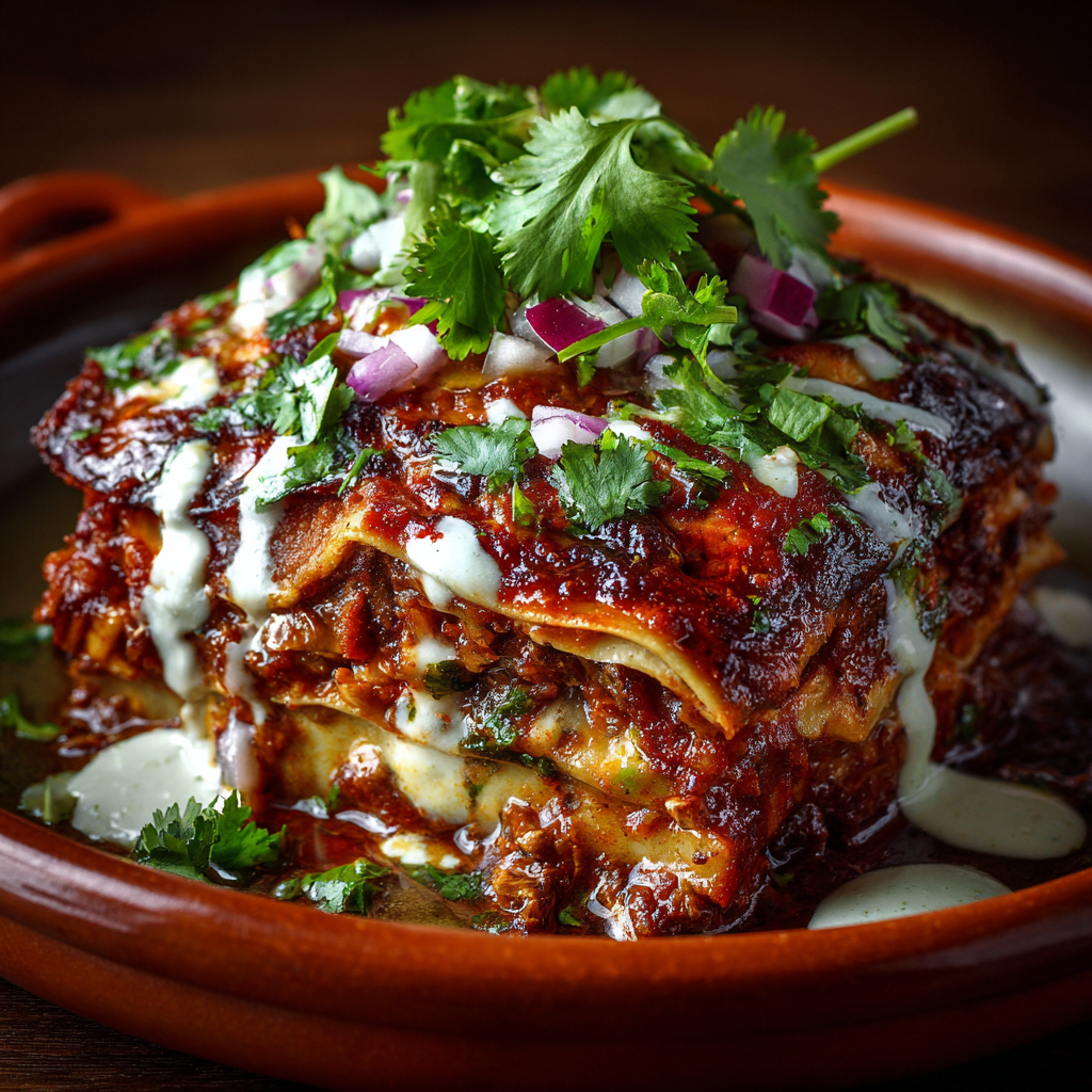 New Mexico Style Stacked Red Enchiladas with Authentic Red Chile Sauce 5 New Mexico Style Stacked Red Enchiladas 2