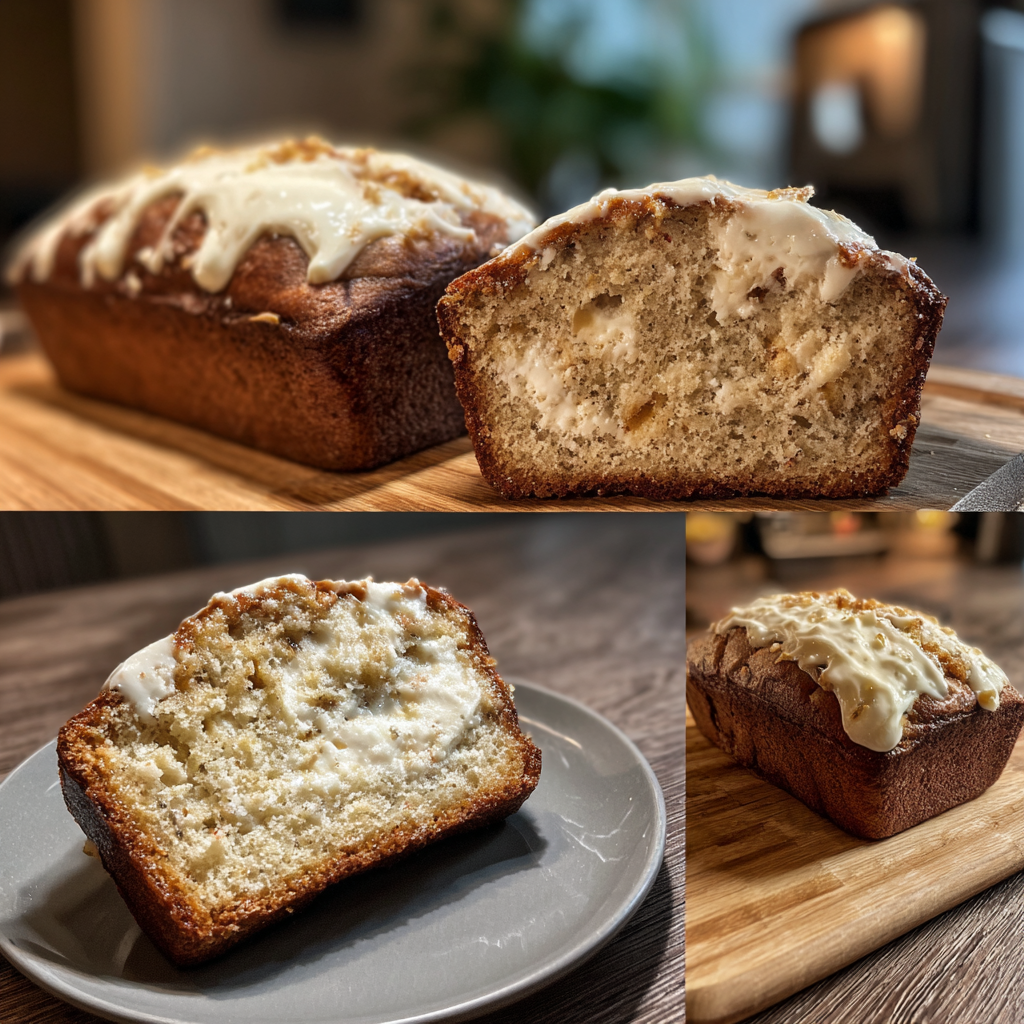 Soft and fluffy Banana Cake with a sweet and rich cream cheese 2