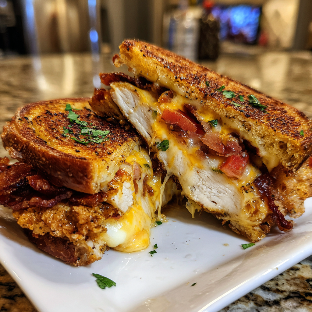Cheddar Bacon Ranch Chicken Melt Sandwich 3