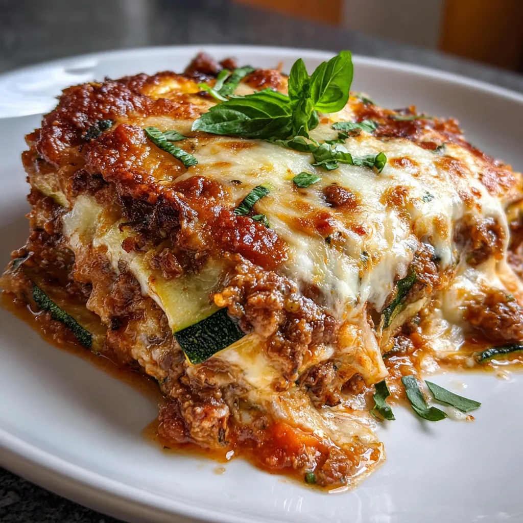Low Carb Zucchini Lasagna 3